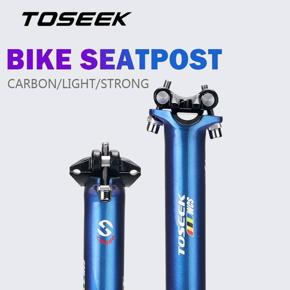 Carbon Seatpost 27.2 31.6 Offset - TOSEEK C12 Bicycle Seatpost Offset 0mm