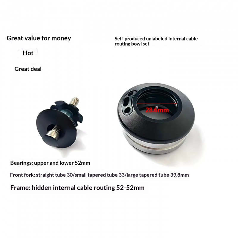 Internal Cable Routing Headset Kit - Road Bike Headset Press Fit Kit