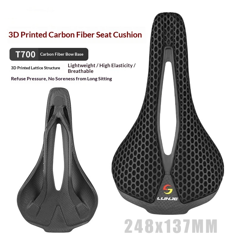 Carbon Saddle 3D Printed Honeycomb - 3D Printing Carbon Fiber Honeycomb Bicycle