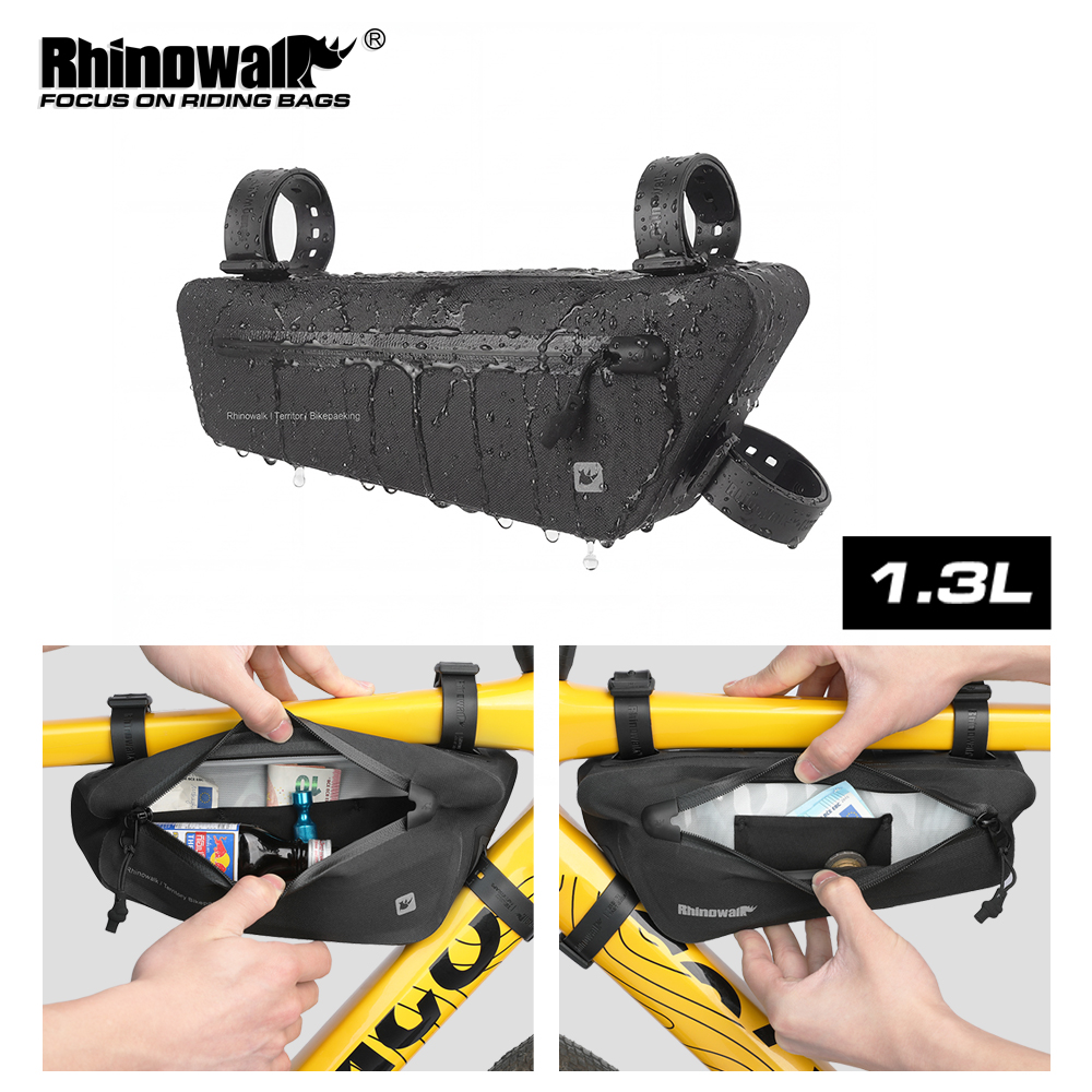 Gravel Bike Frame Bag Bikepacking - Bike Frame Triangular Bag Waterproof 1.3L/1.9L