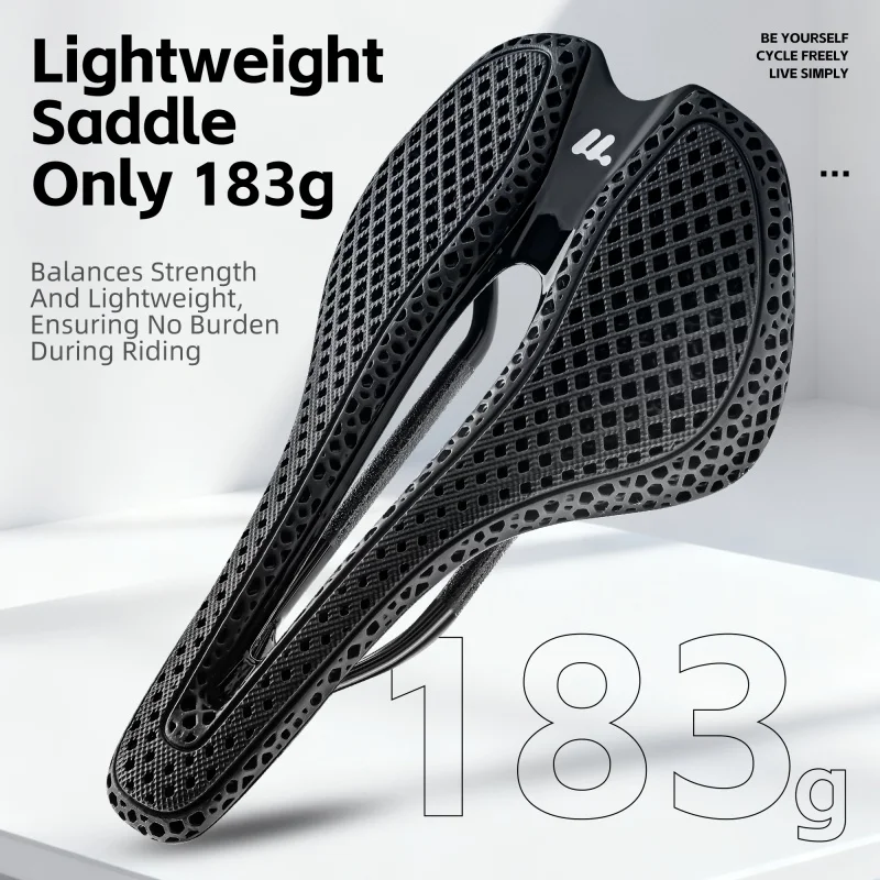 Carbon Saddle 3D Printed Honeycomb - WEST BIKING 3D Printed Road Bike