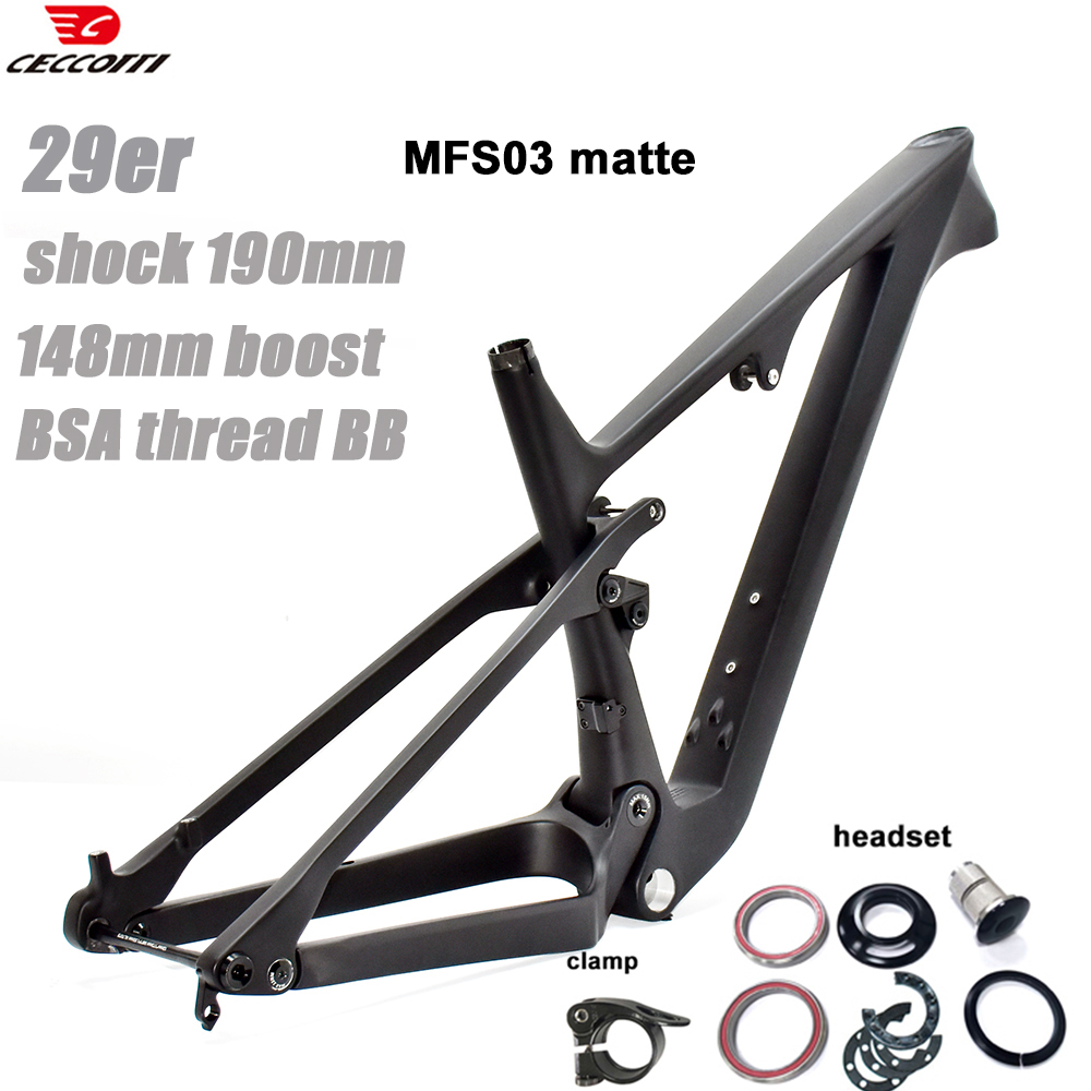 Carbon Mountain Bike Frame 29Er Boost - CECCOTTI suspension MTB Frame 148*12 Boost