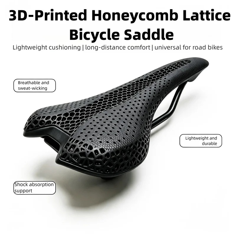3D printed breathable bike sad - đánh giá và giá Carbon Saddle 3D Printed Honeycomb