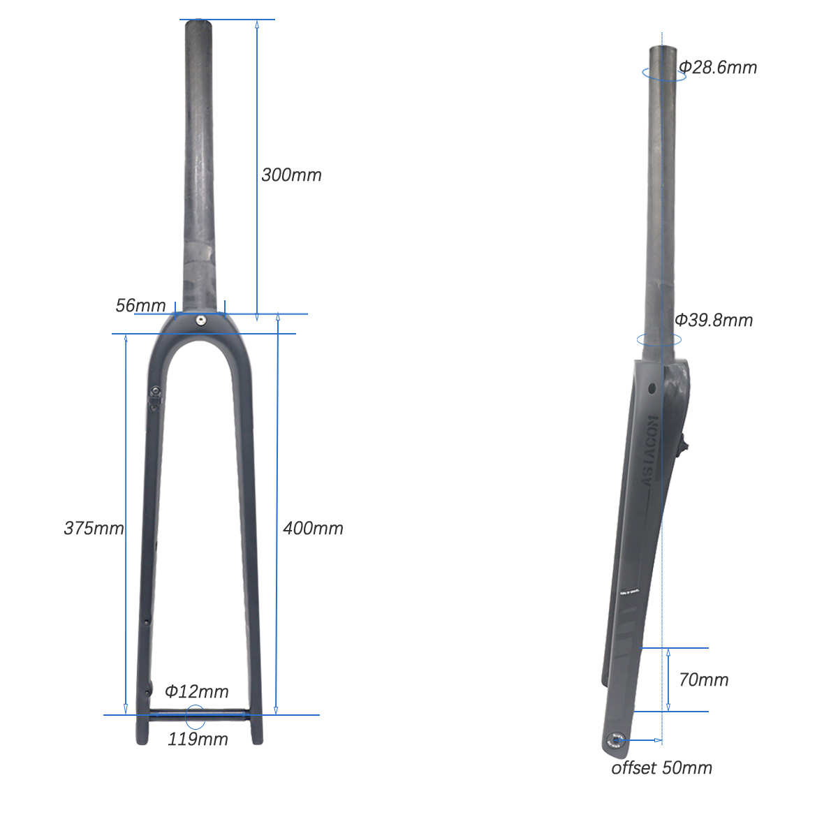ASIACOM Gravel Bike Front Fork - đánh giá và giá Carbon Fork Gravel Disc Brake