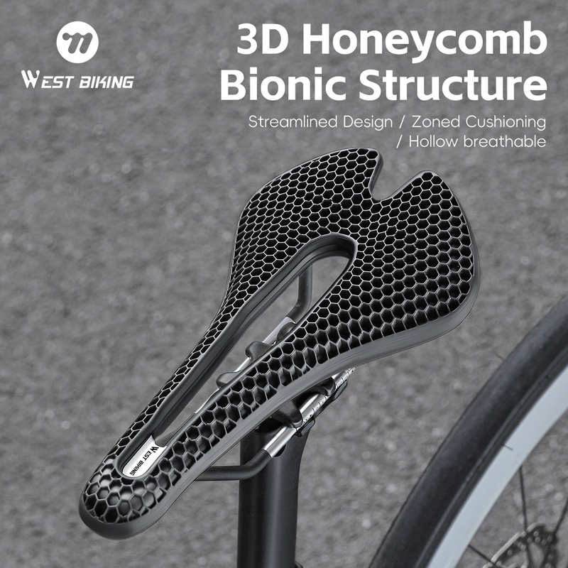 WEST BIKING Bicycle Saddle 3D  - đánh giá và giá Carbon Saddle 3D Printed Honeycomb