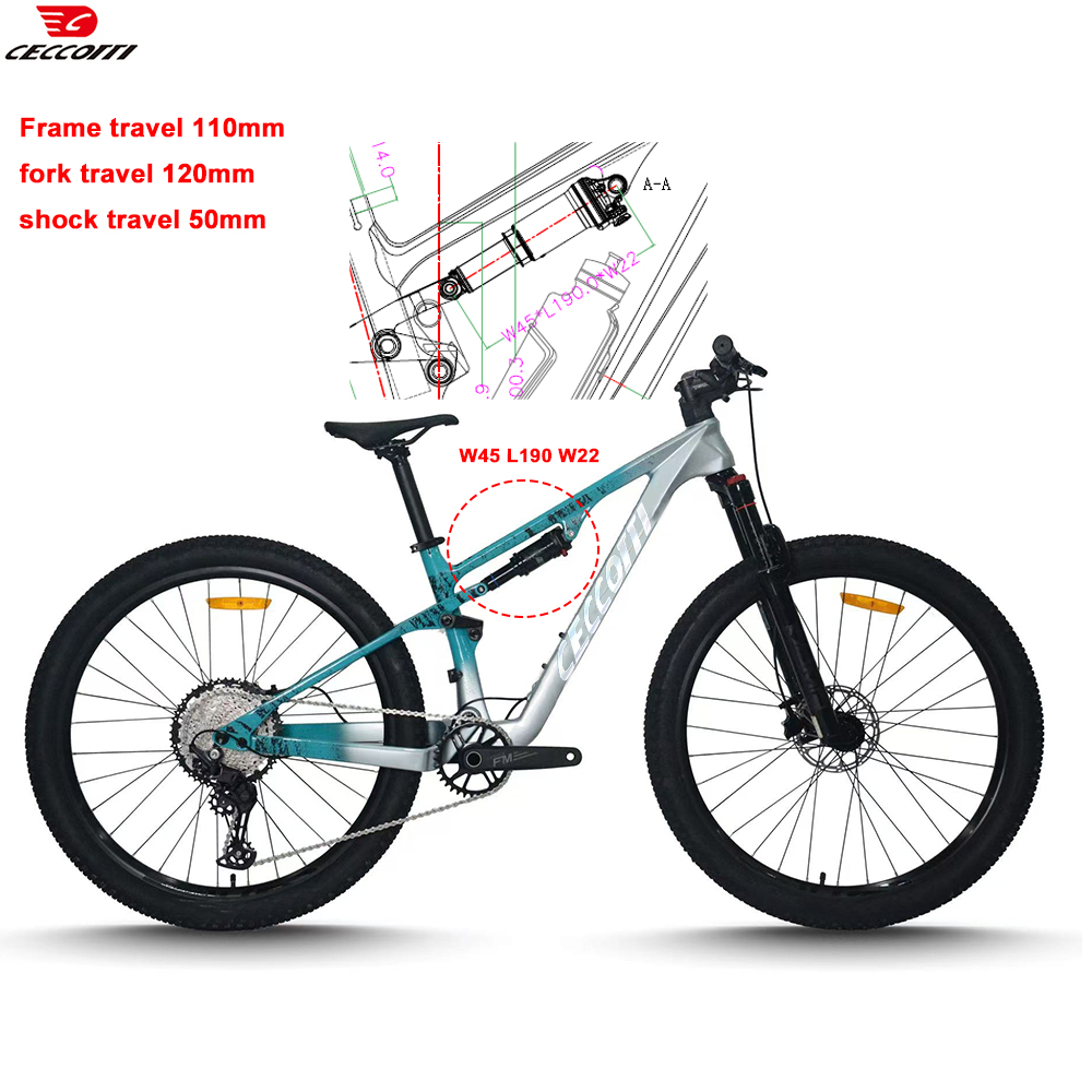 CECCOTTI 29er Full Suspension  - đánh giá và giá Carbon Mountain Bike Frame 29Er Boost
