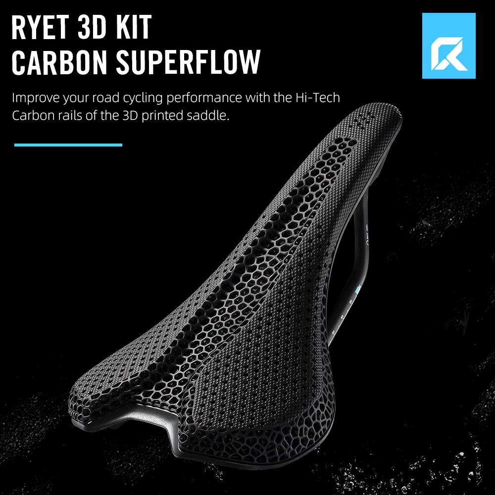 RYET 3D Printed Carbon Saddle  - đánh giá và giá Carbon Saddle 3D Printed Honeycomb