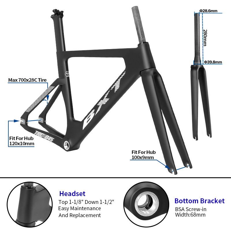 Mới Full Carbon Theo Dõi Khung - đánh giá và giá Carbon Fiber Road Bike Frame Aero