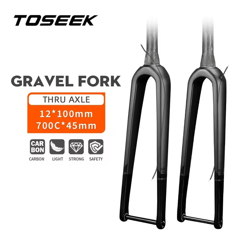Phuộc xe đạp TOSEEK T800 Carbo - đánh giá và giá Carbon Fork Gravel Disc Brake