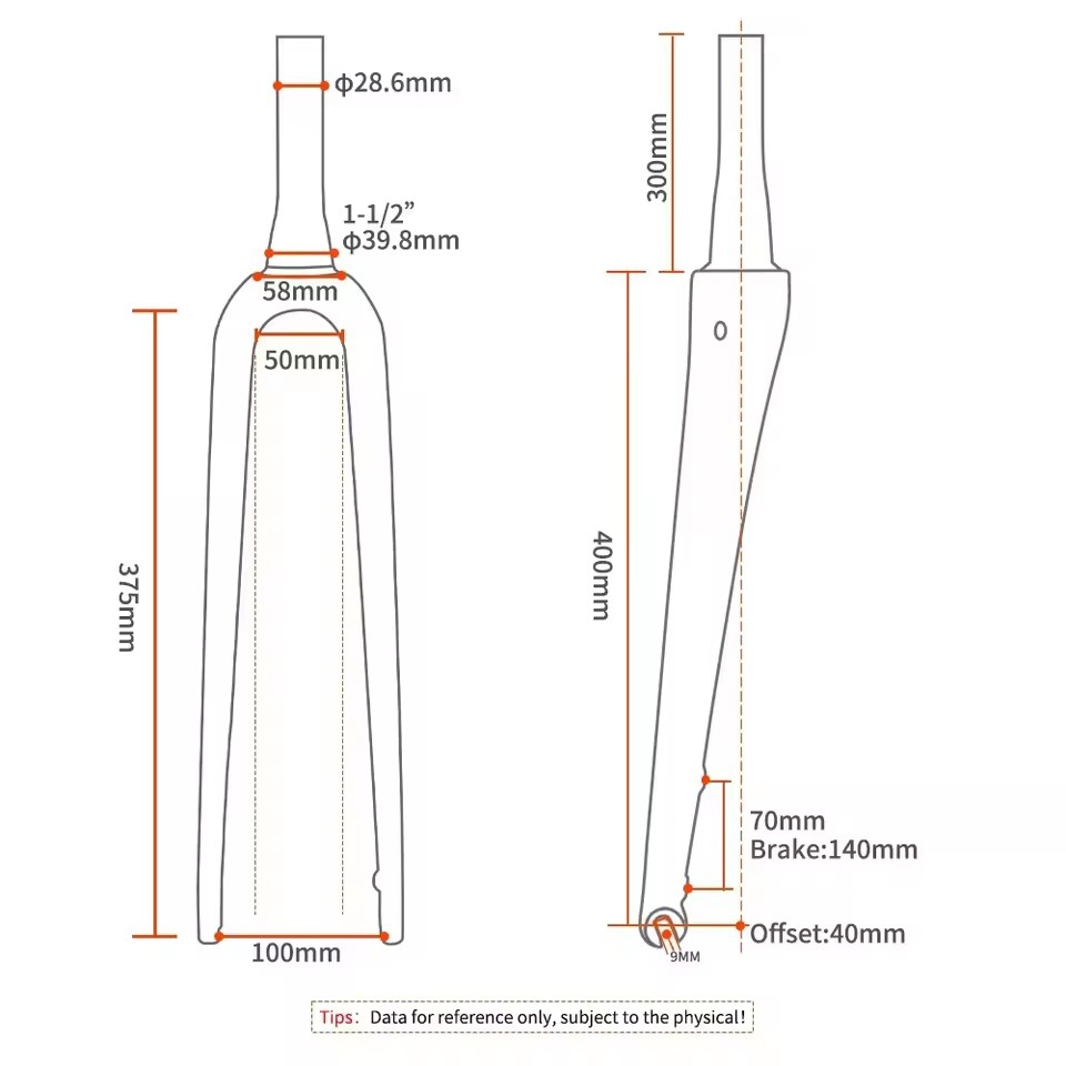 Phuộc xe đạp TOSEEK T800 Carbo - đánh giá và giá Carbon Fork Gravel Disc Brake