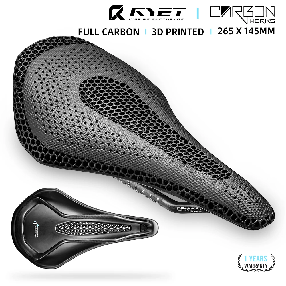 RYET 3D Printed Full Carbon Sa - đánh giá và giá Carbon Saddle 3D Printed Honeycomb