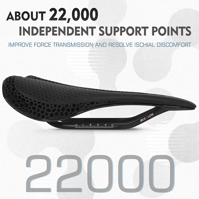 BUCKLOS Full Carbon Bike Saddl - đánh giá và giá Carbon Saddle 3D Printed Honeycomb