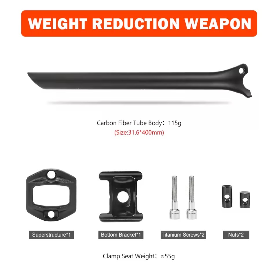 TOSEEK Bicycle Seatpost Ultral - đánh giá và giá Carbon Seatpost 27.2 31.6 Offset