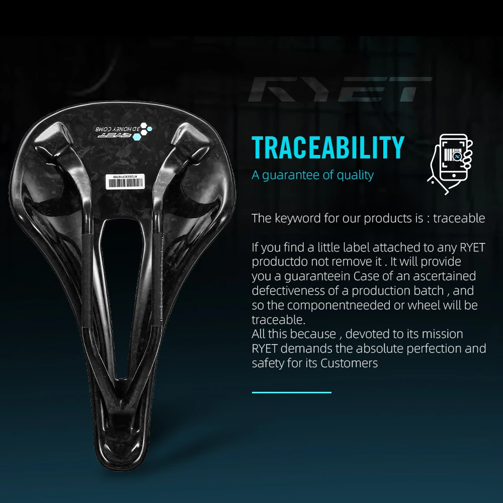 RYET 3D Printed Carbon Saddle  - đánh giá và giá Carbon Saddle 3D Printed Honeycomb