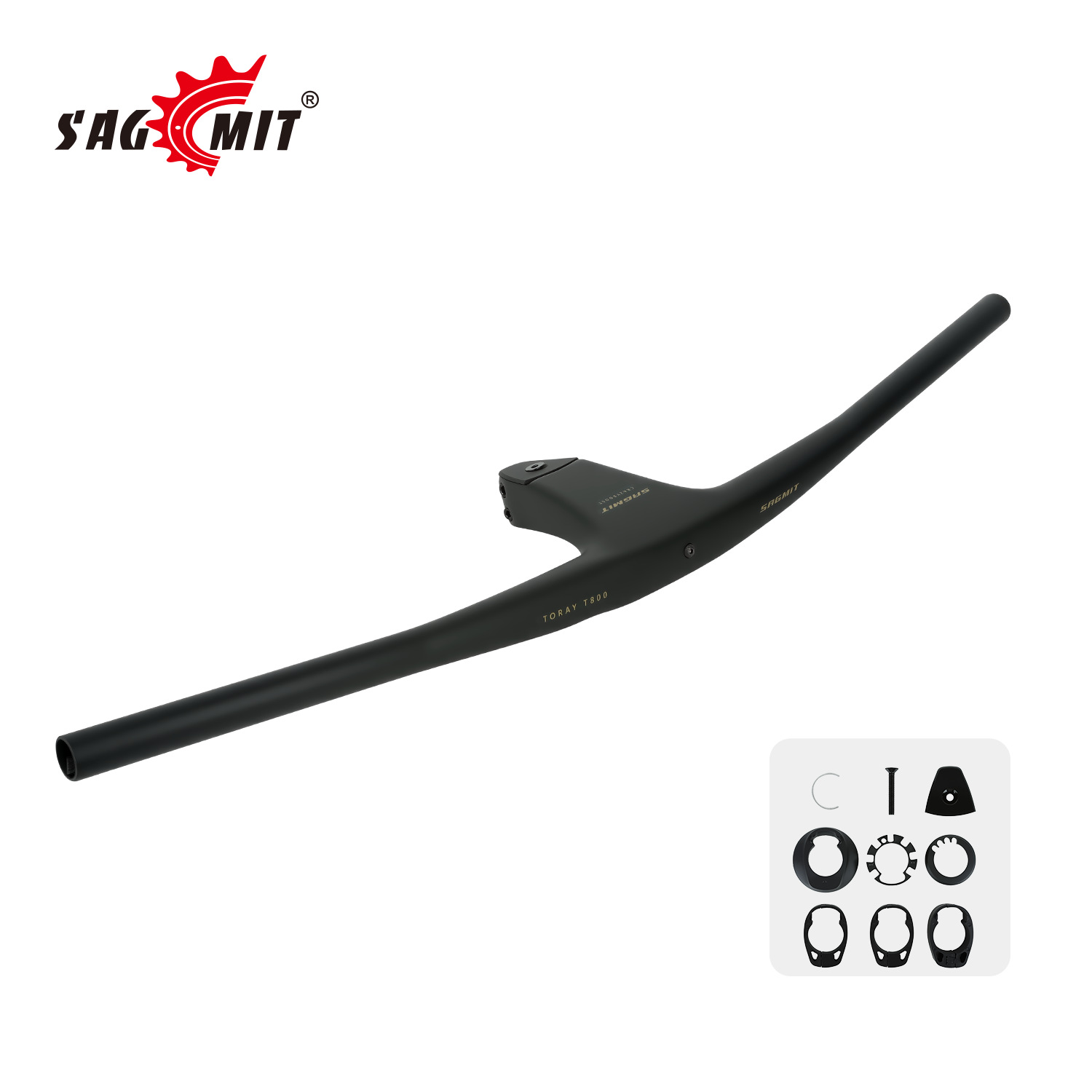 SAGMIT Tay lái xe đạp địa hình - đánh giá và giá Integrated Carbon Handlebar Stem Gravel