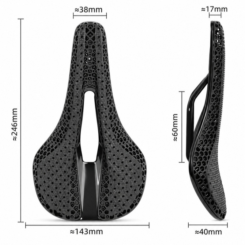 Ridgeloop 3D Printed Carbon Fi - đánh giá và giá Carbon Saddle 3D Printed Honeycomb