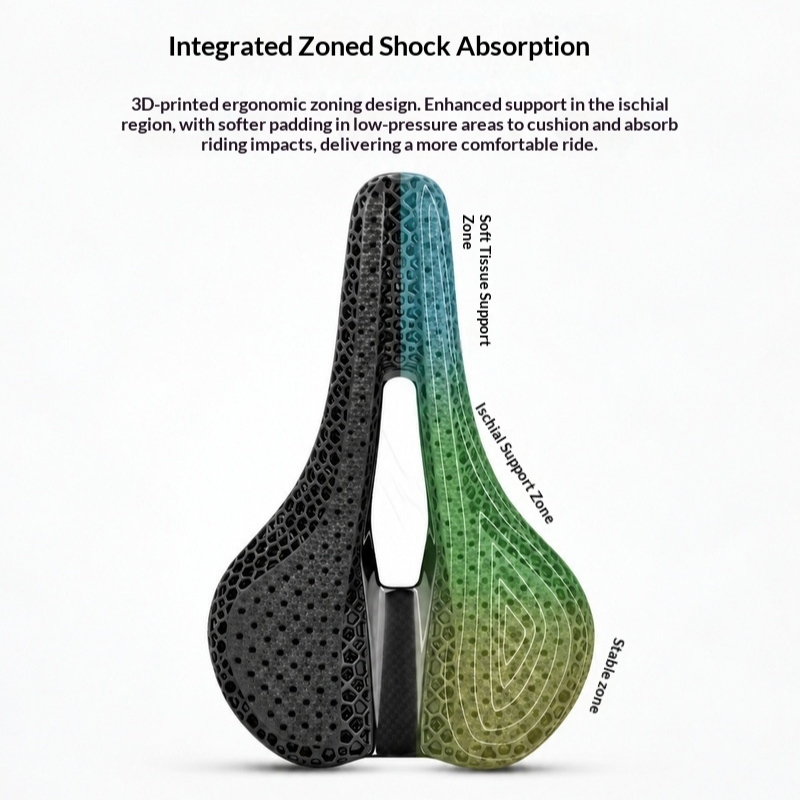 Ridgeloop 3D Printed Carbon Fi - đánh giá và giá Carbon Saddle 3D Printed Honeycomb