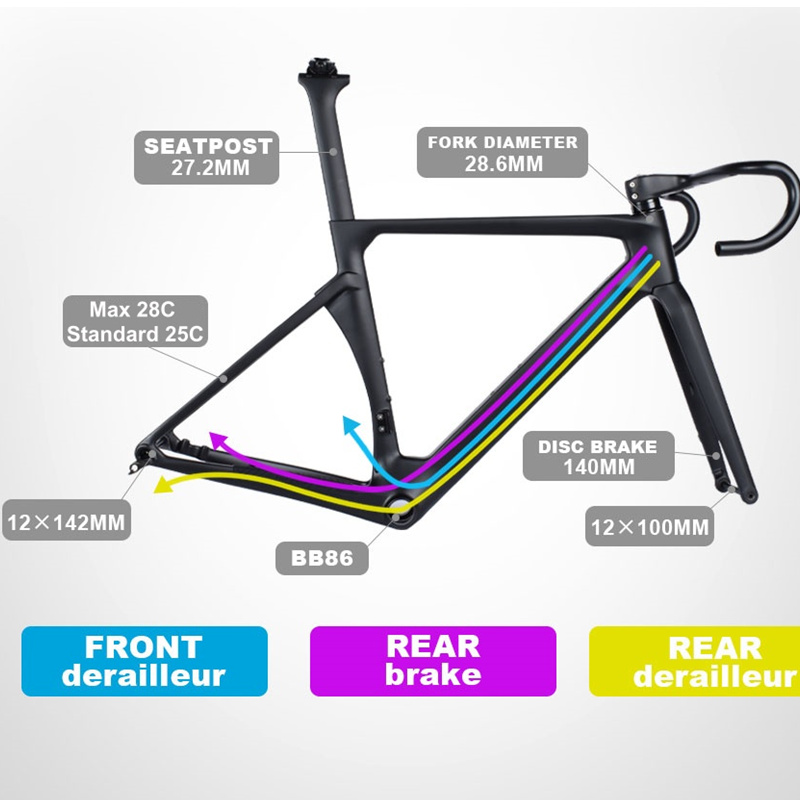 Max 25C Tires T1000 Aero Carbo - đánh giá và giá Carbon Fiber Road Bike Frame Aero
