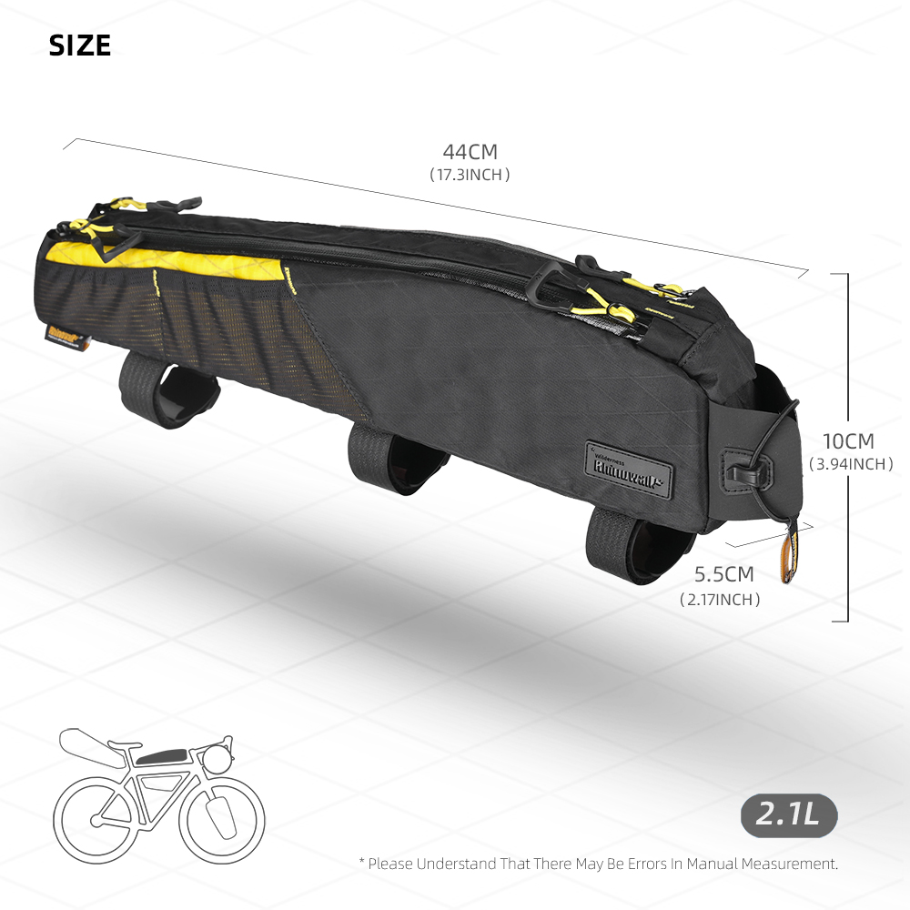 Túi treo khung trên xe đạp Rhi - đánh giá và giá Gravel Bike Frame Bag Bikepacking