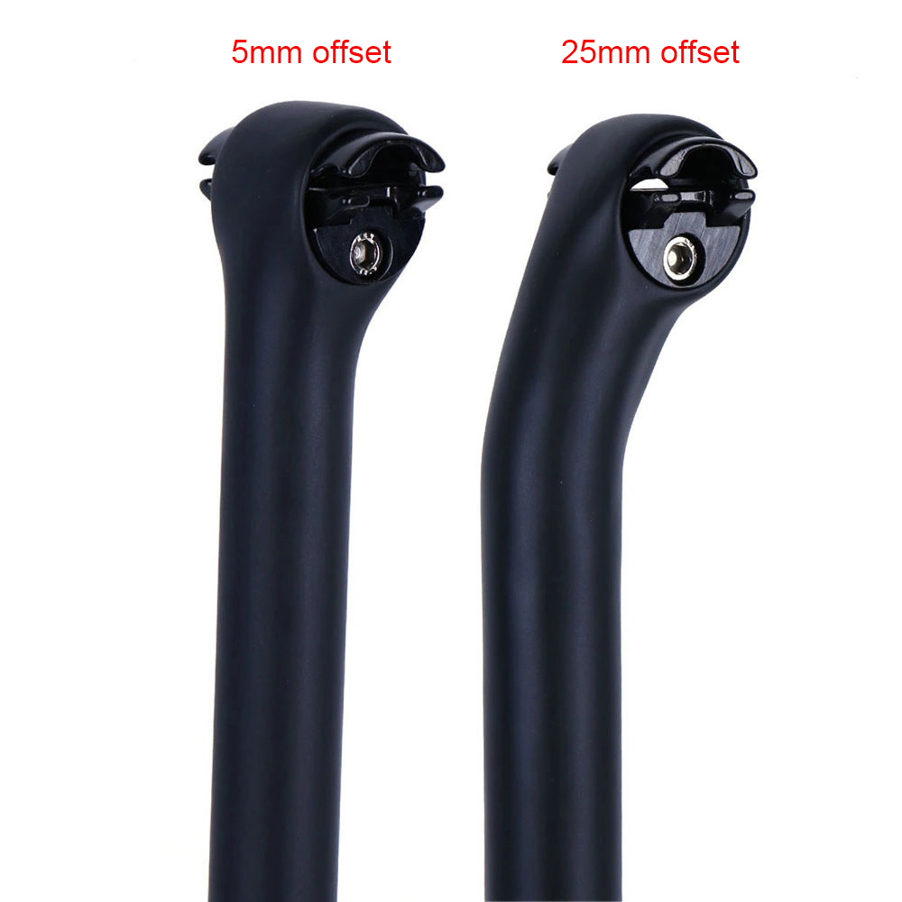 Mới Nhất Đen Logo Đường Núi Xe - đánh giá và giá Carbon Seatpost 27.2 31.6 Offset
