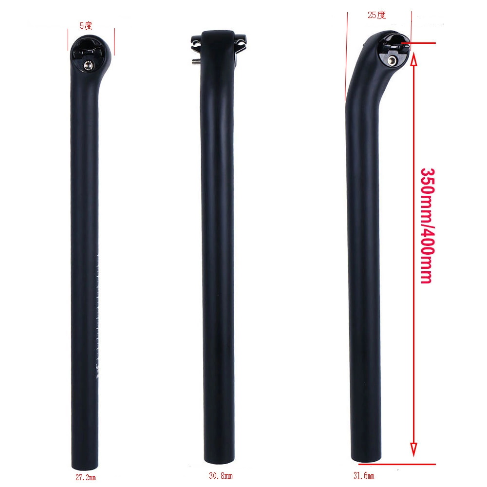 Mới Nhất Đen Logo Đường Núi Xe - đánh giá và giá Carbon Seatpost 27.2 31.6 Offset