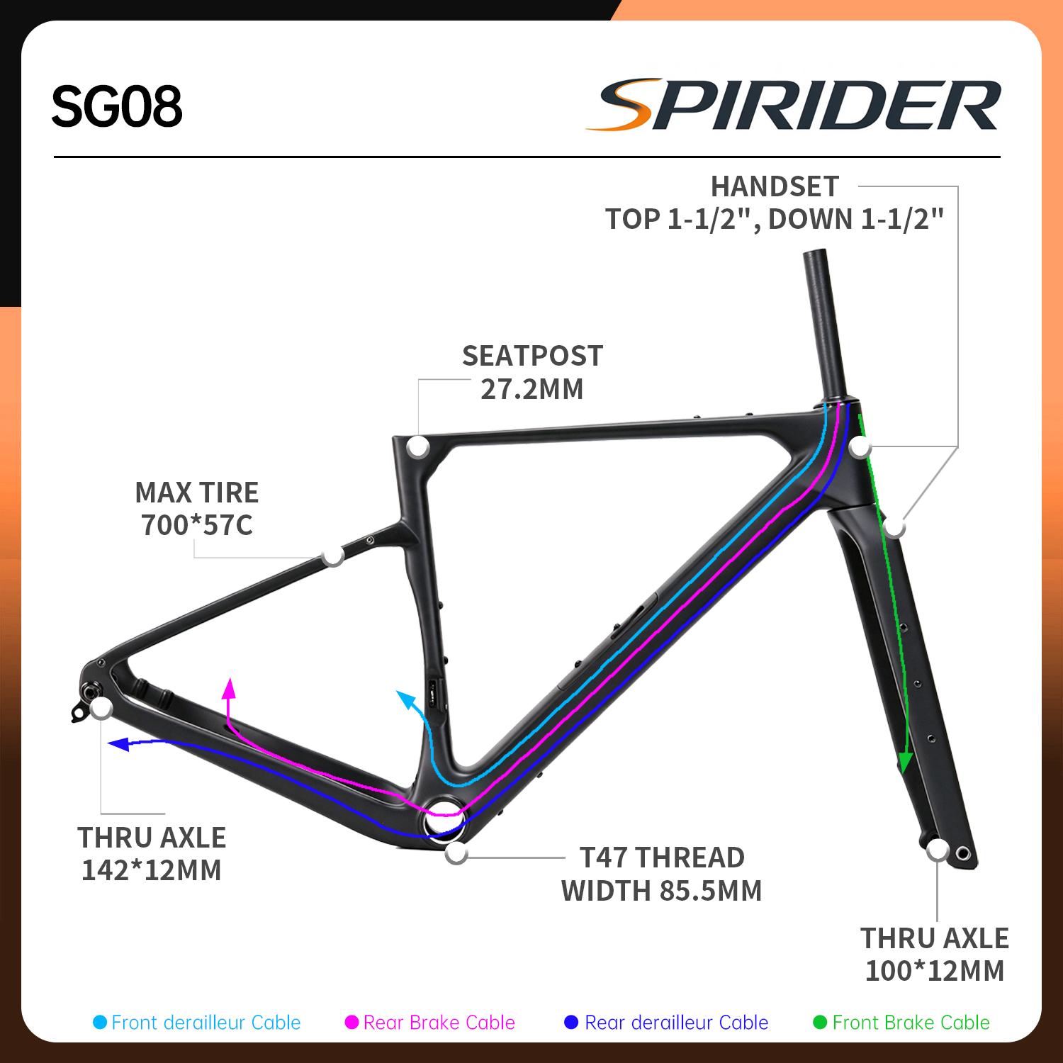 Gravel Frameset Carbon Gravel  - đánh giá và giá Carbon Gravel Frame Disc Brake 700C